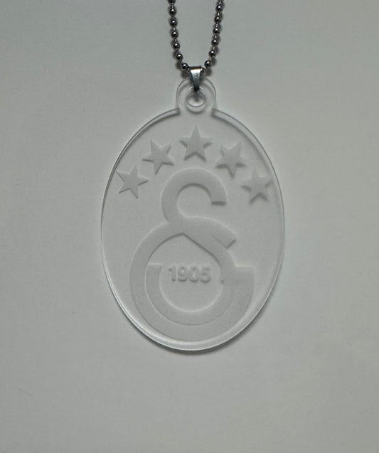 Galatasaray ca.7x6cm Rückspiegel Anhänger Auto Acryl Autoanhänger 30cm Kette
