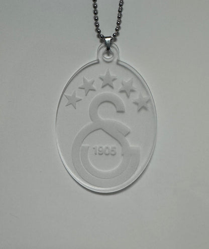 Galatasaray ca.7x6cm Rückspiegel Anhänger Auto Acryl Autoanhänger  30cm Kette