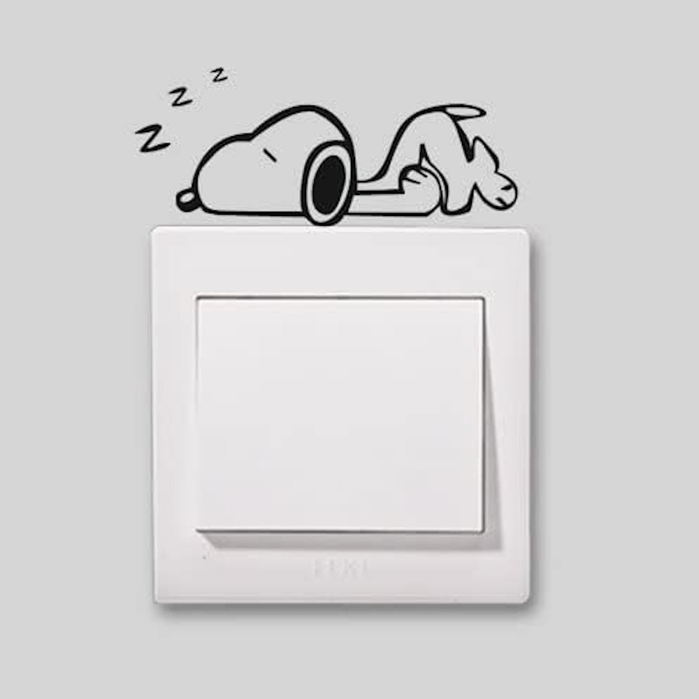 2x Snoopy Aufkleber Auto Sticker Logo Wandtottoo ca.10cm