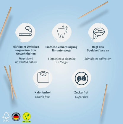 Wunder Zahnstocher - Zahnstocher mit Geschmack Kirsch/Menthol Metallbox