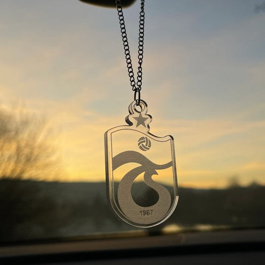 Trabzonspor 7x6cm Rückspiegel Anhänger Auto Acryl Autoanhänger  30cm Kette