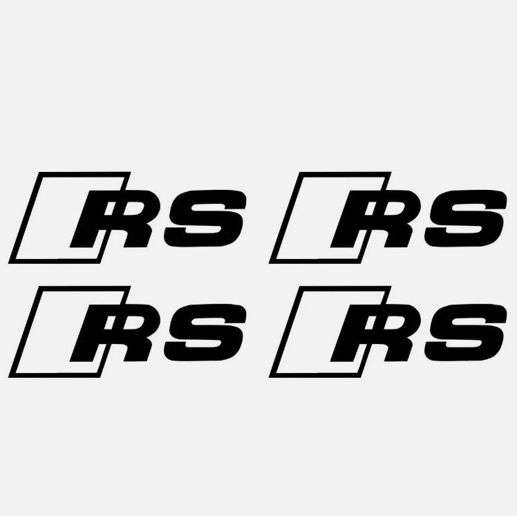 4x Audi RS Bremssattel Aufkleber Sticker RS3 RS4 RS5 TTRS RS6 RS8 einfarbig