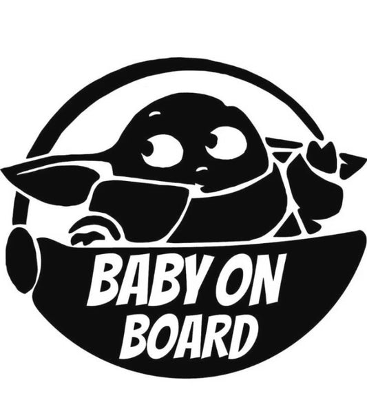 Baby on Board Cute Yoda Caution Aufkleber Vinyl Aufkleber Auto LKW Wand Laptop