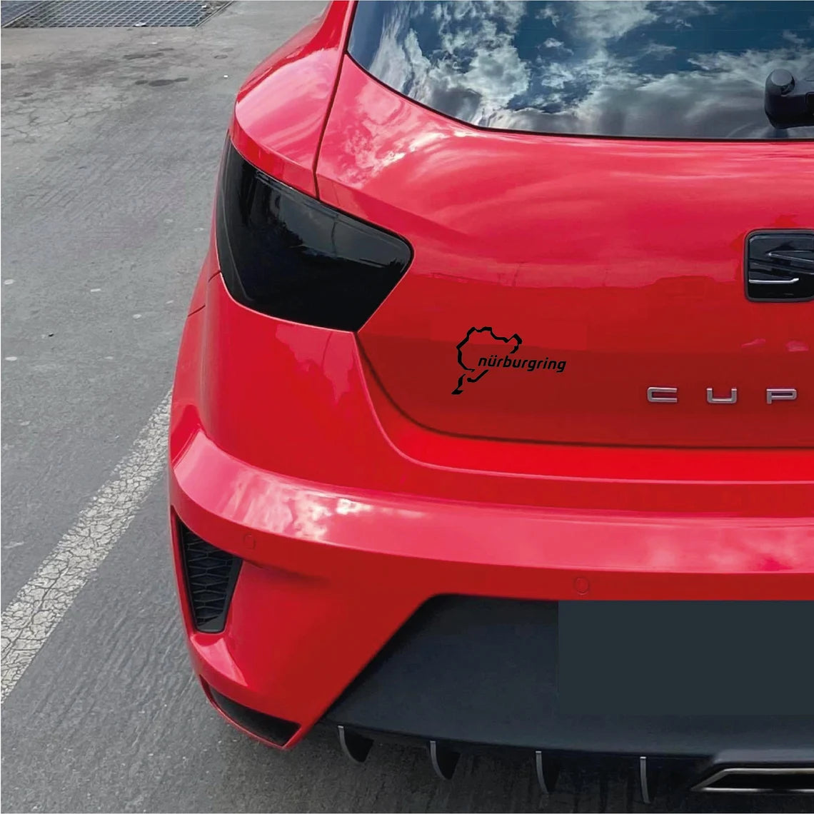 Nürburgring Aufkleber Auto Folie Track Map Racing Car Symbol 14.5 cm x 8.7 cm